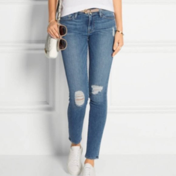 Frame Denim Denim - Frame Le Skinny de Jeanne in Kittyford Distressed Wash, sz 31